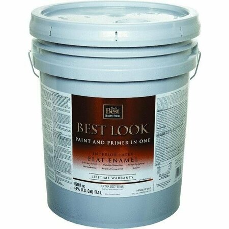 WORLDWIDE SOURCING Best Look Interior Flat Paint And Primer In One Wall Enamel HW36W0803-20